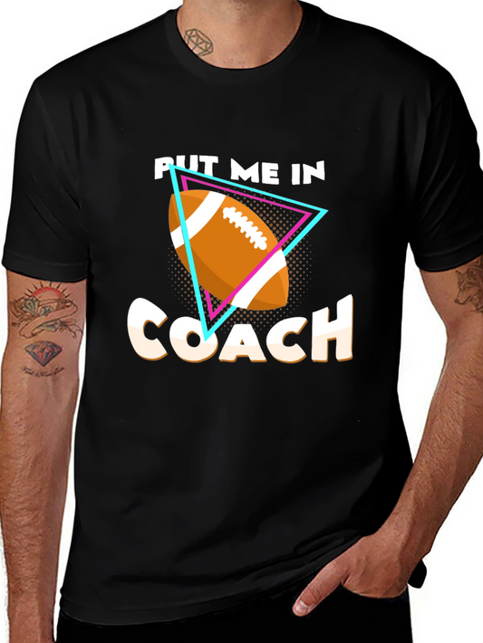 Camiseta Negra ¡Ponme Entrenador! Fútbol Americano