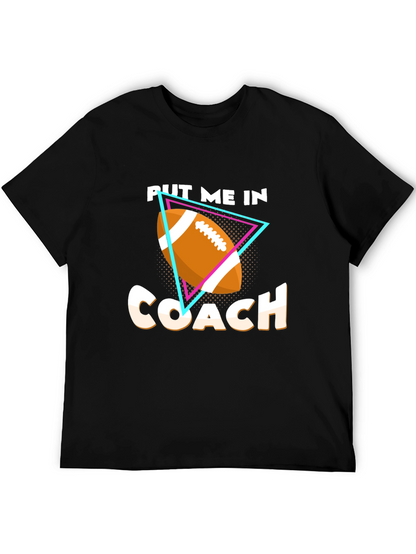 Camiseta Negra ¡Ponme Entrenador! Fútbol Americano