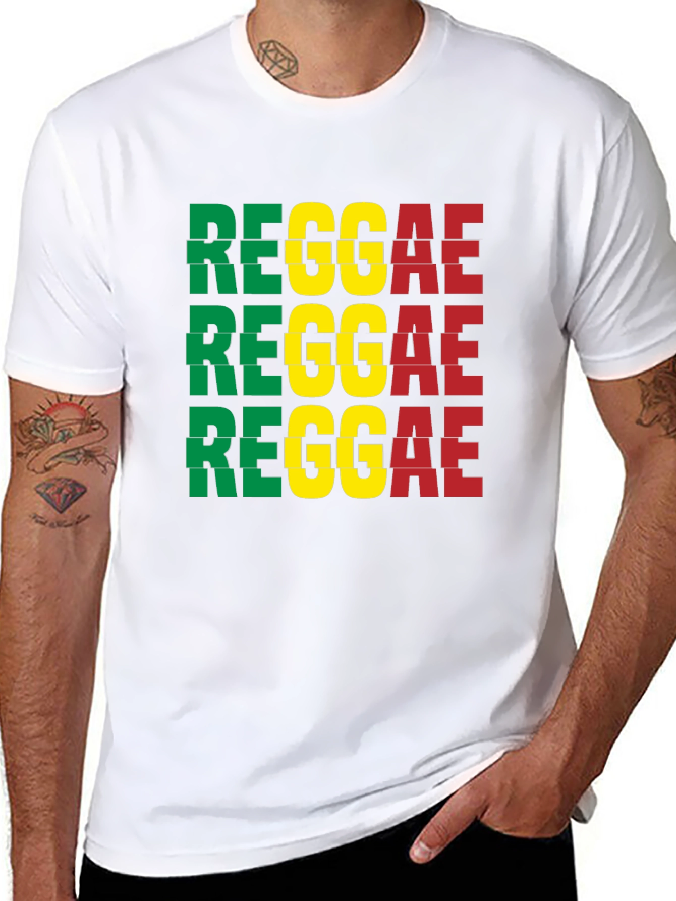 Camiseta Reggae para Hombre - Diseño Llamativo