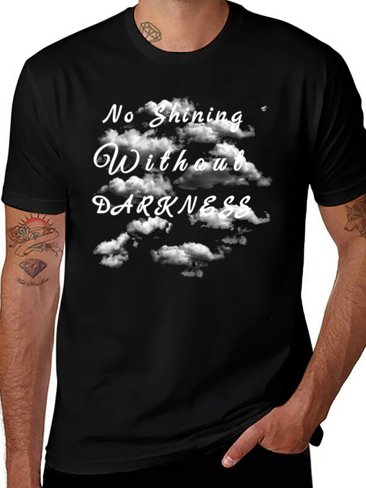 Camiseta Negra Sin Oscuridad No Hay Brillo
