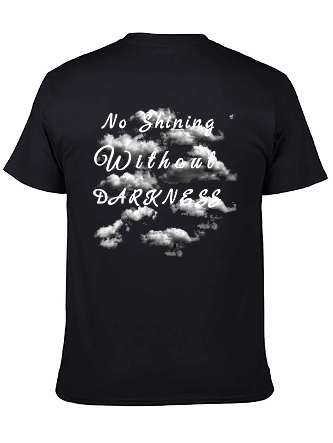 Camiseta Negra Sin Oscuridad No Hay Brillo
