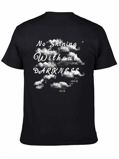 Camiseta Negra Sin Oscuridad No Hay Brillo