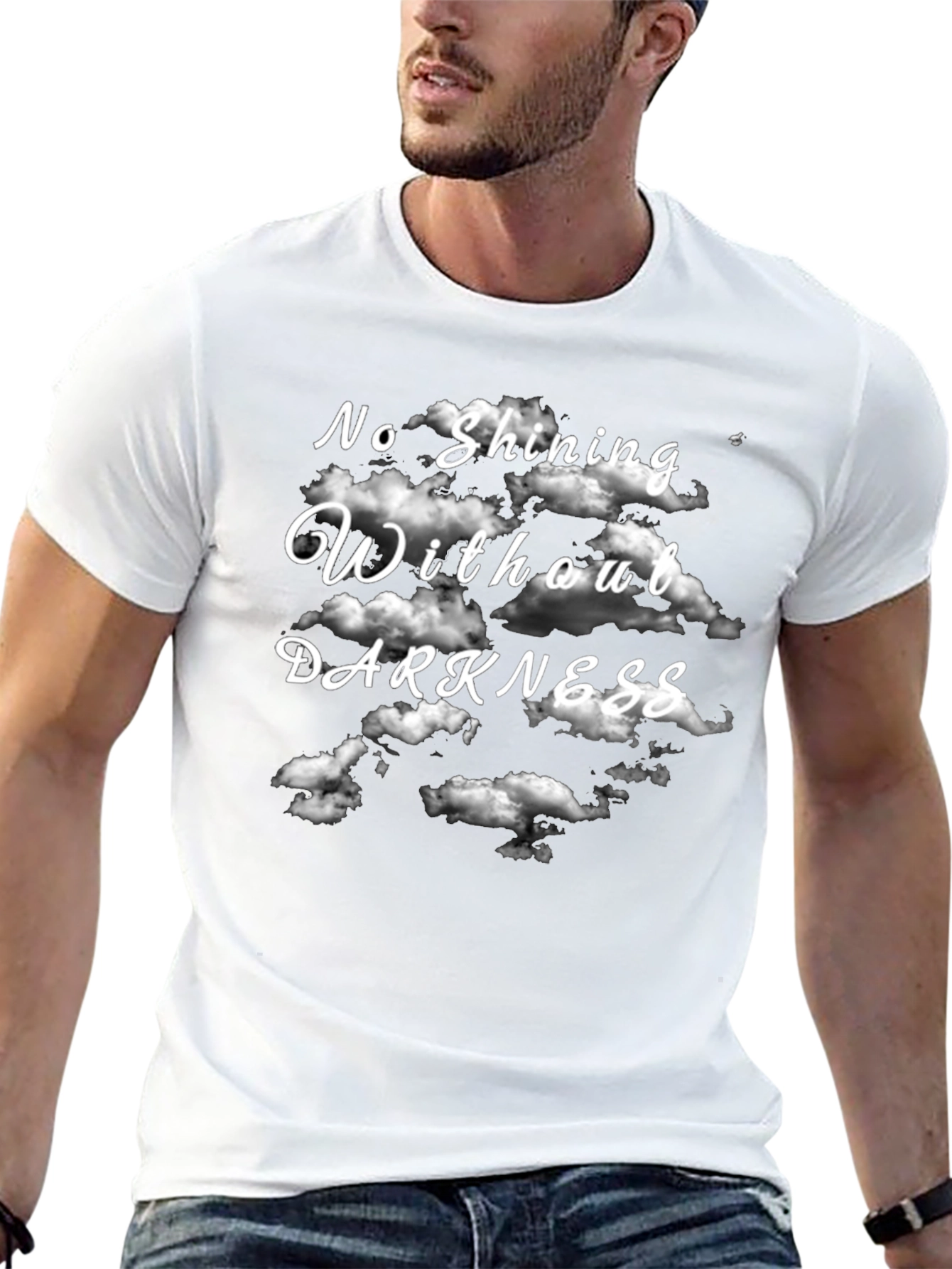 Camiseta Negra Sin Oscuridad No Hay Brillo