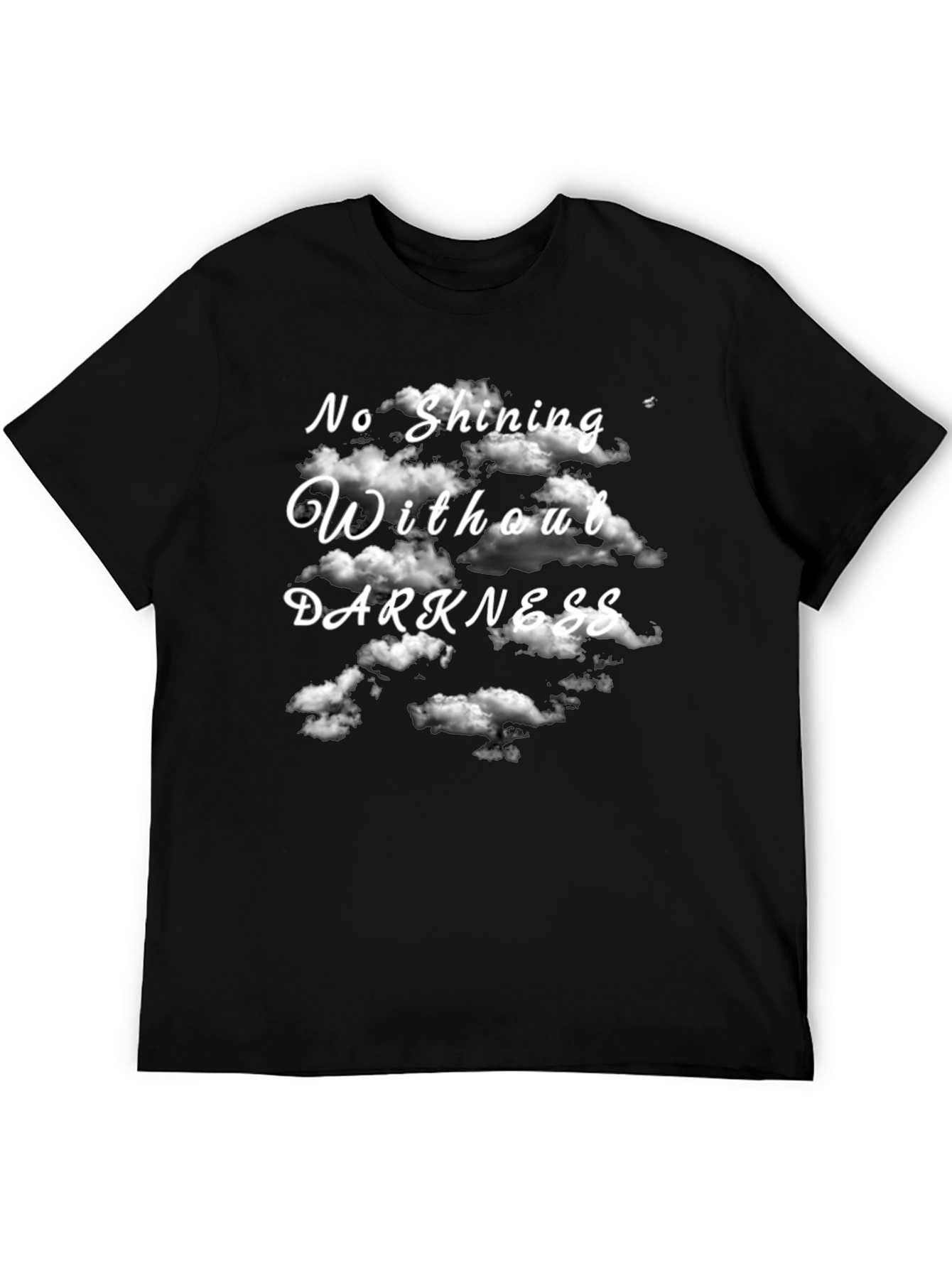 Camiseta Negra Sin Oscuridad No Hay Brillo