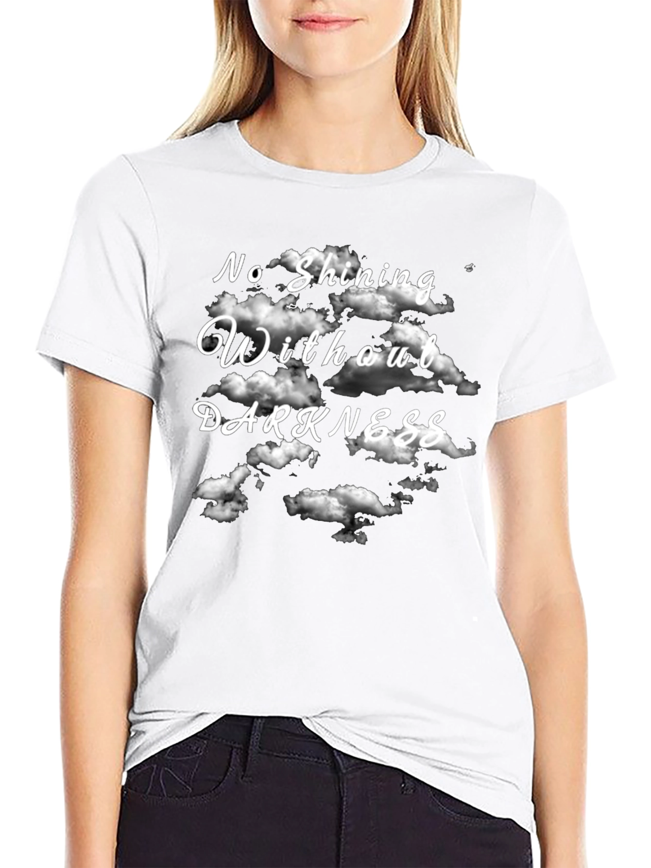 Camiseta Negra Sin Oscuridad No Hay Brillo