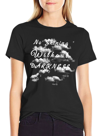Camiseta Negra Sin Oscuridad No Hay Brillo