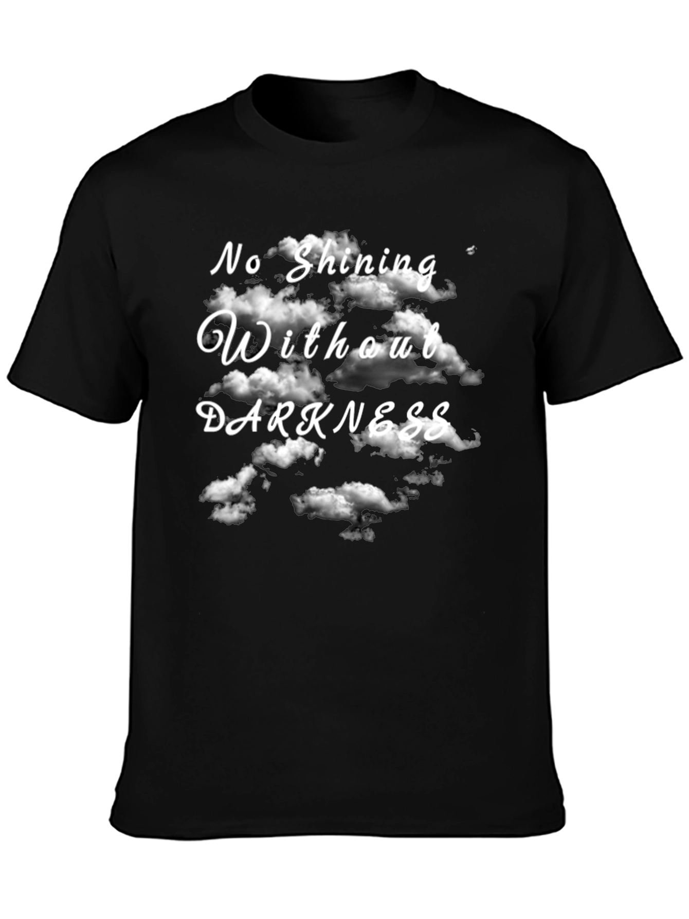 Camiseta Negra Sin Oscuridad No Hay Brillo
