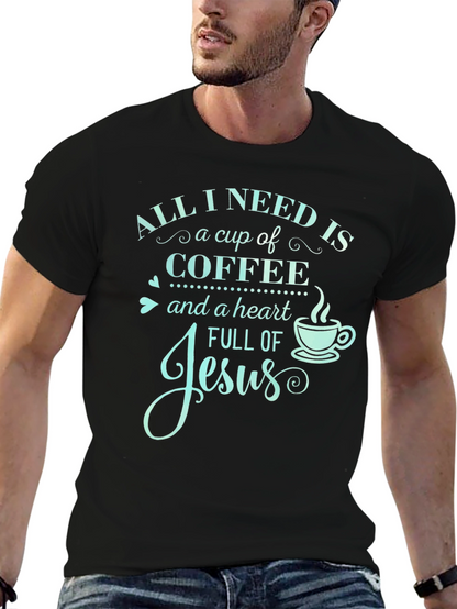Camiseta Necesito Café y a Jesús
