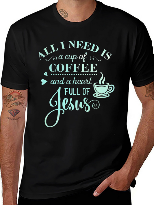 Camiseta Necesito Café y a Jesús