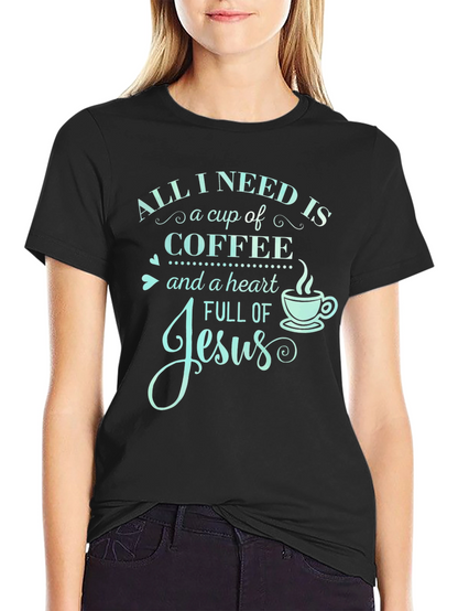 Camiseta Necesito Café y a Jesús