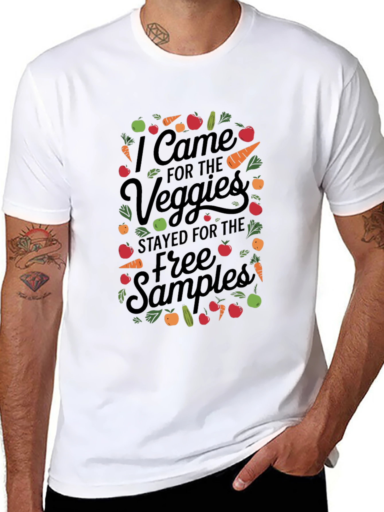 Camiseta Negra Veggie Free Samples