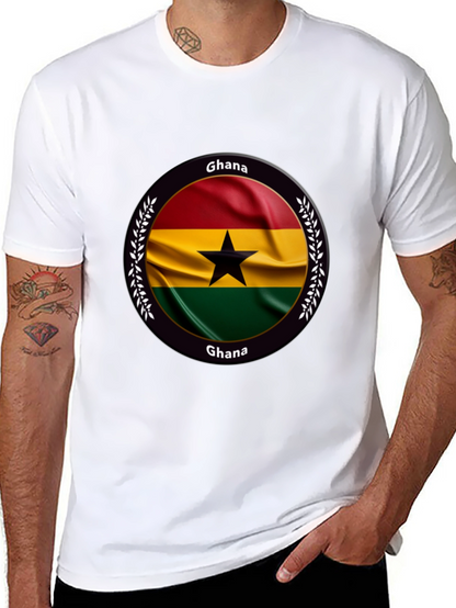 Camiseta Negra con Diseño de Ghana