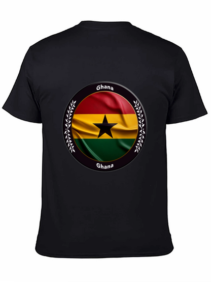 Camiseta Negra con Diseño de Ghana