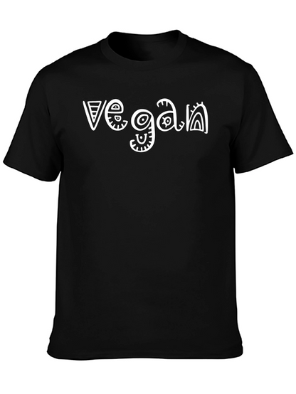 Camiseta Negra Vegan Estilo Tribal