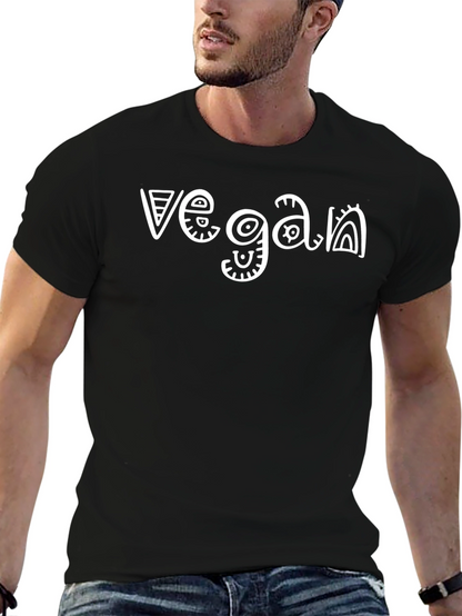 Camiseta Negra Vegan Estilo Tribal