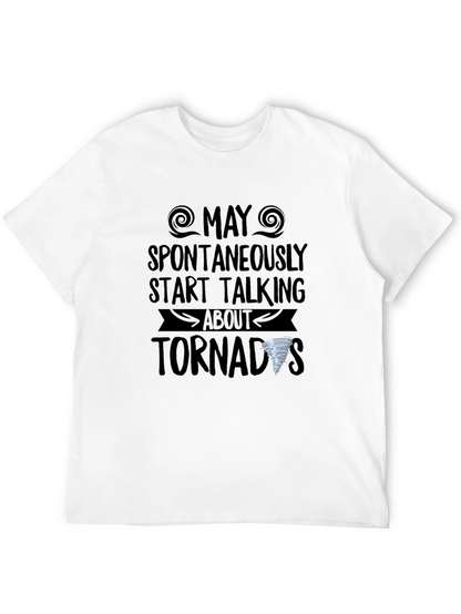 Camiseta Negra con Diseño de Tornados