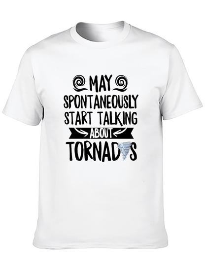 Camiseta Negra con Diseño de Tornados