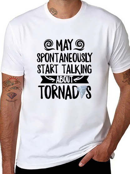 Camiseta Negra con Diseño de Tornados