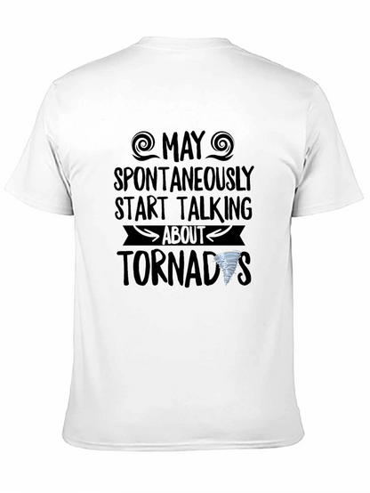 Camiseta Negra con Diseño de Tornados