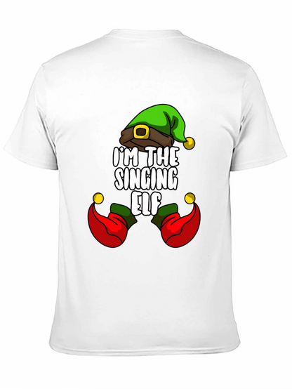 Camiseta Navideña Elfo Cantarín para Hombre