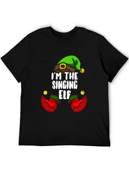 Camiseta Navideña Elfo Cantarín para Hombre