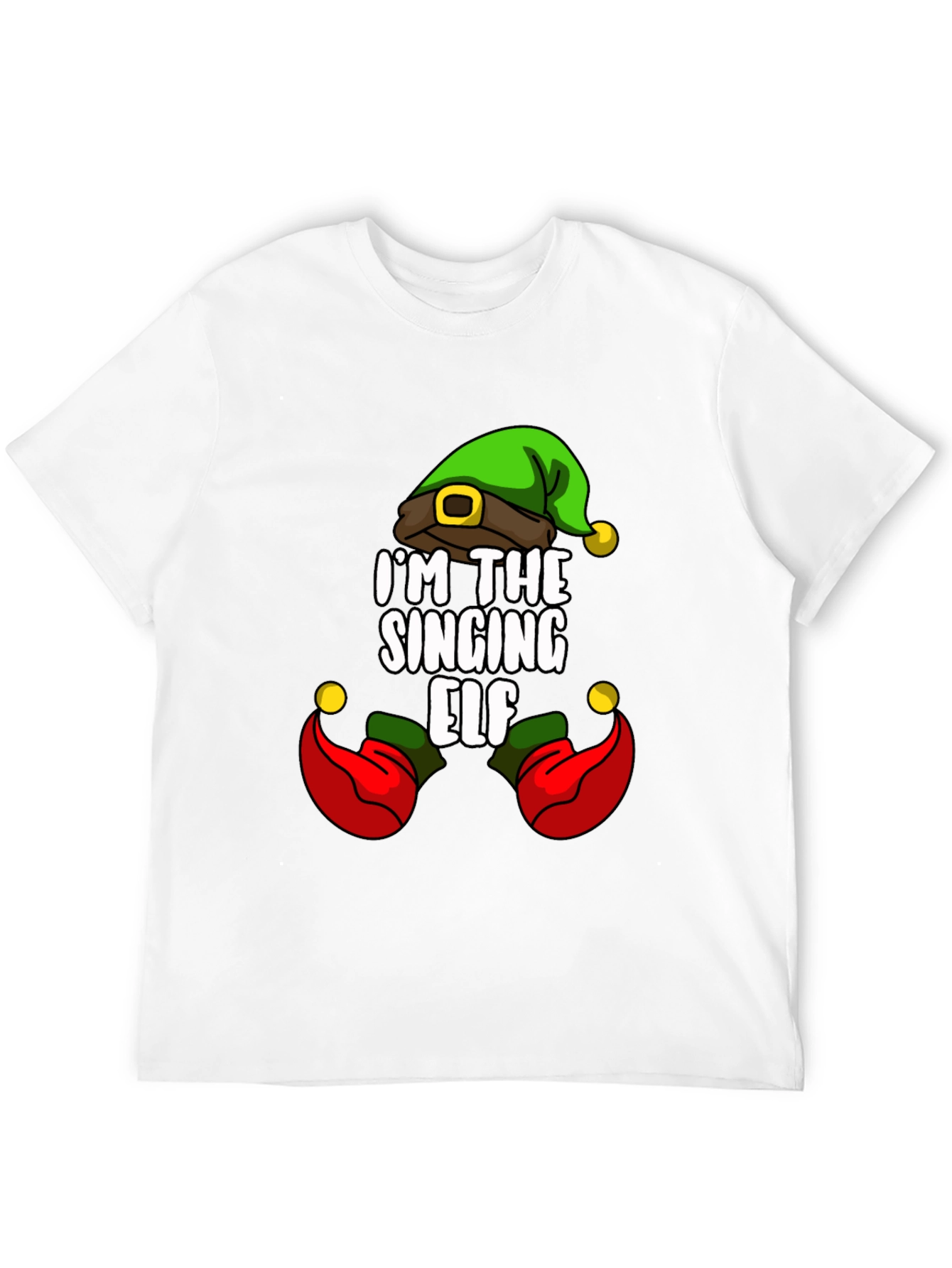 Camiseta Navideña Elfo Cantarín para Hombre