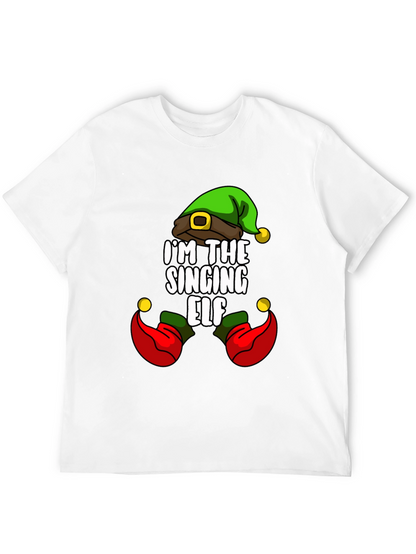 Camiseta Navideña Elfo Cantarín para Hombre