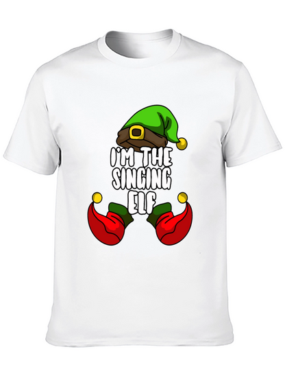 Camiseta Navideña Elfo Cantarín para Hombre