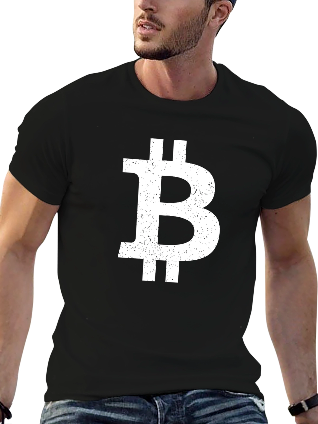 Camiseta Bitcoin Hombre - Diseño Clásico