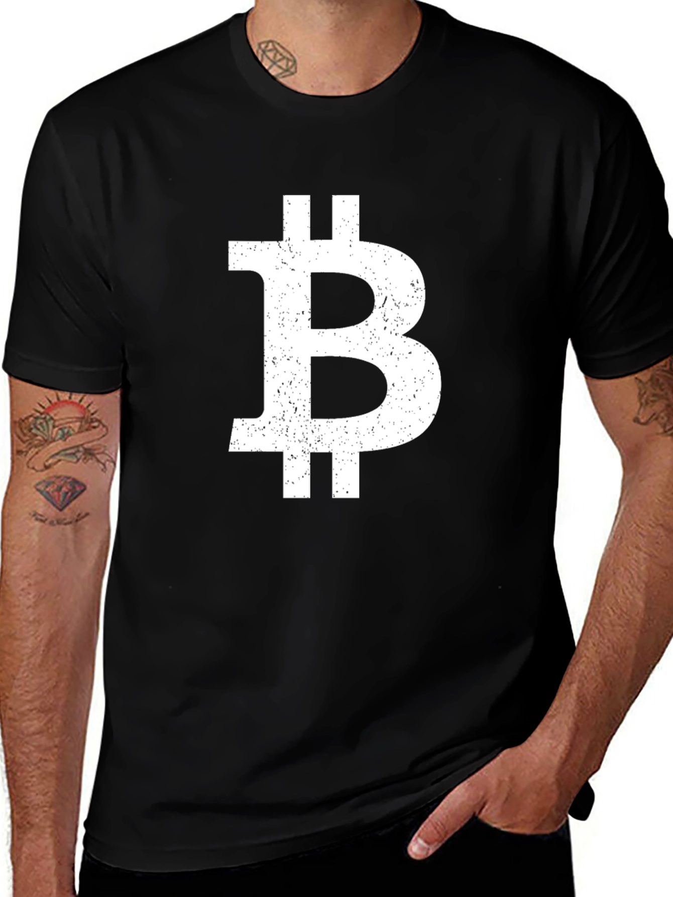 Camiseta Bitcoin Hombre - Diseño Clásico