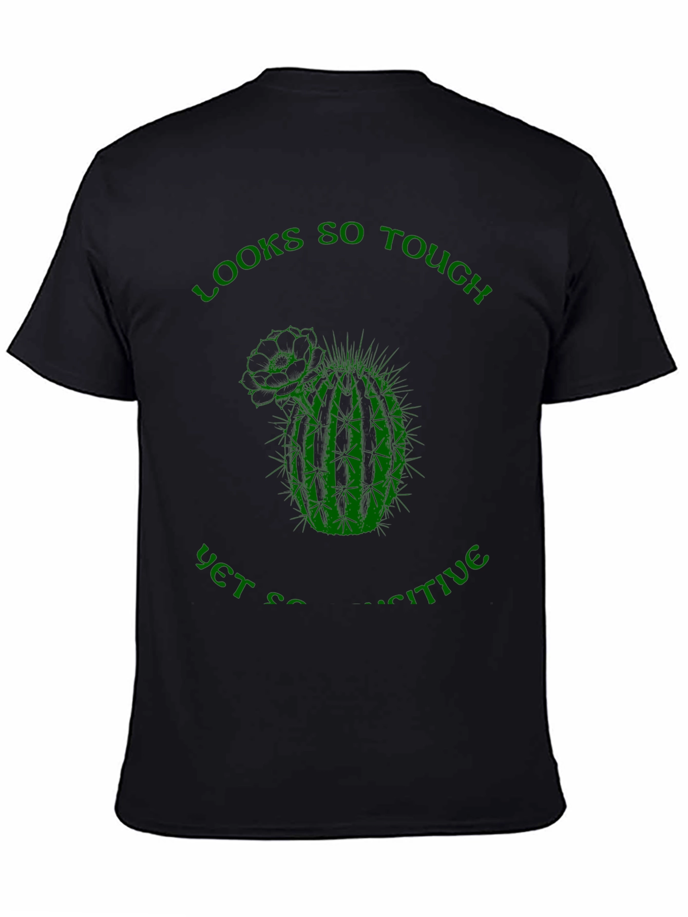 Camiseta Negra: Cactus Sensible