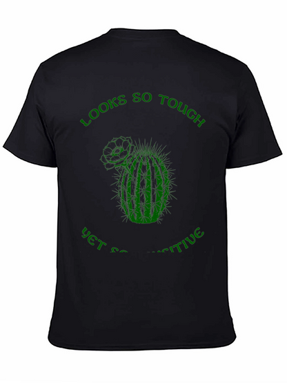 Camiseta Negra: Cactus Sensible