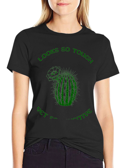 Camiseta Negra: Cactus Sensible