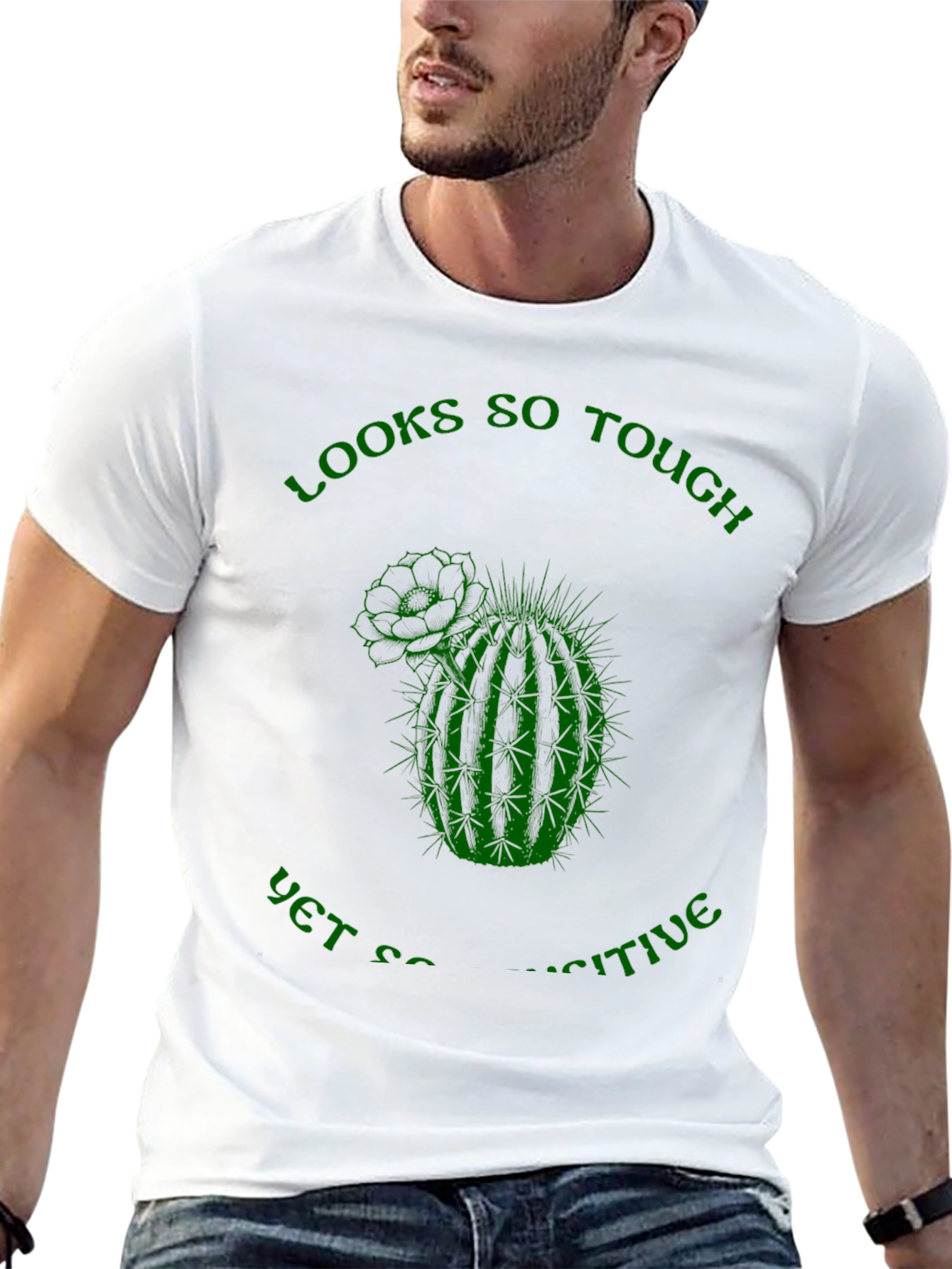 Camiseta Negra: Cactus Sensible