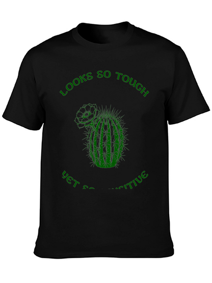 Camiseta Negra: Cactus Sensible