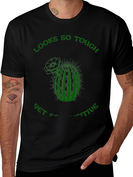 Camiseta Negra: Cactus Sensible