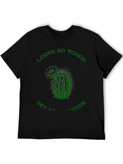 Camiseta Negra: Cactus Sensible