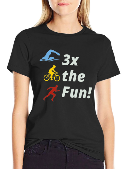 Camiseta Negra 3x the Fun! Triatlón