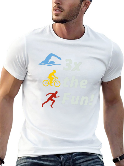 Camiseta Negra 3x the Fun! Triatlón