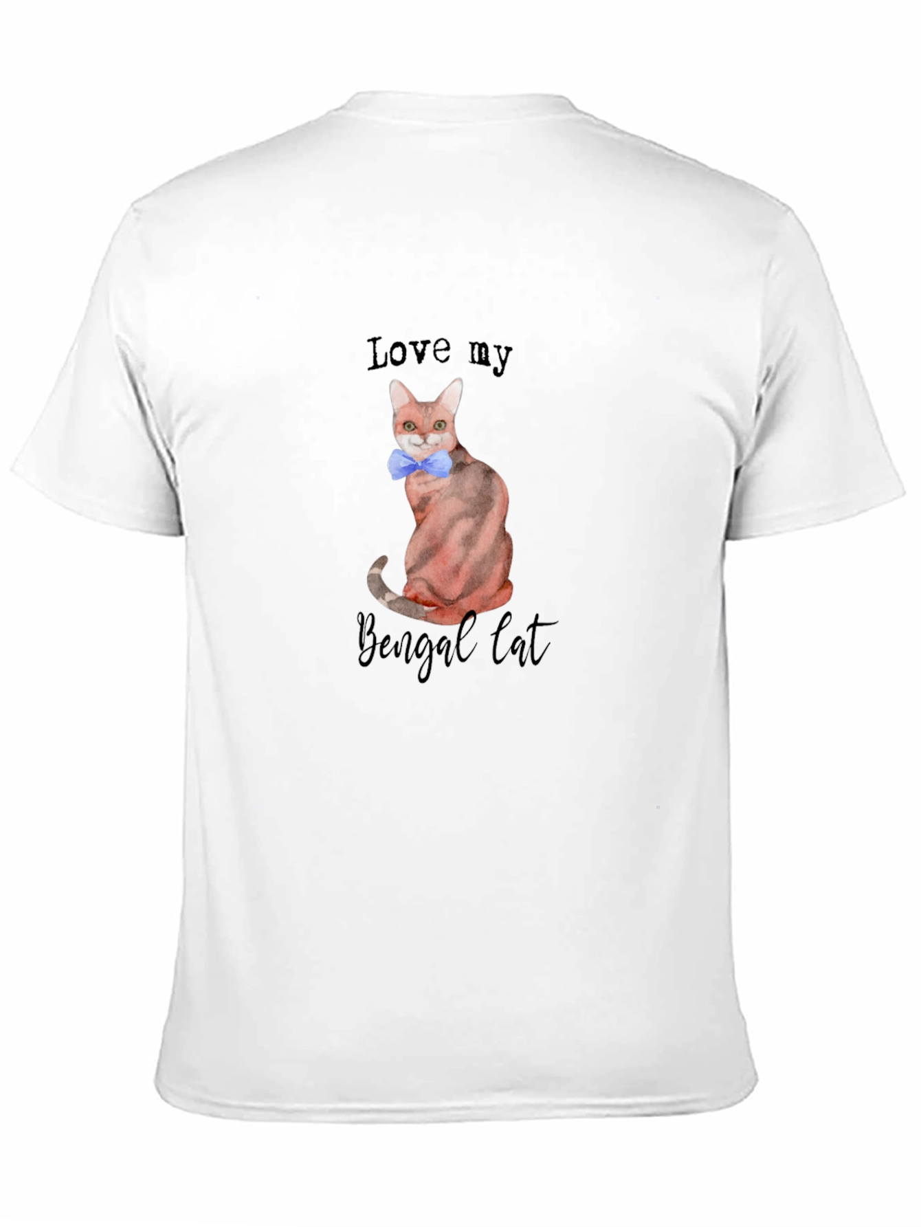 Camiseta Negra Amo a mi Gato Bengalí