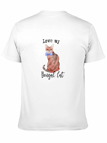 Camiseta Negra Amo a mi Gato Bengalí