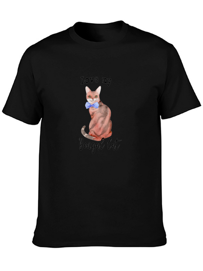 Camiseta Negra Amo a mi Gato Bengalí