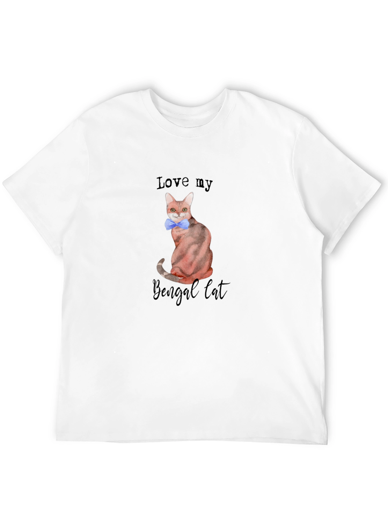 Camiseta Negra Amo a mi Gato Bengalí