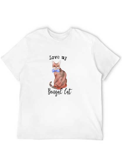 Camiseta Negra Amo a mi Gato Bengalí