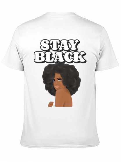 Camiseta Stay Black con Diseño Afro