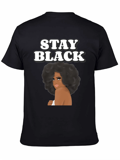 Camiseta Stay Black con Diseño Afro