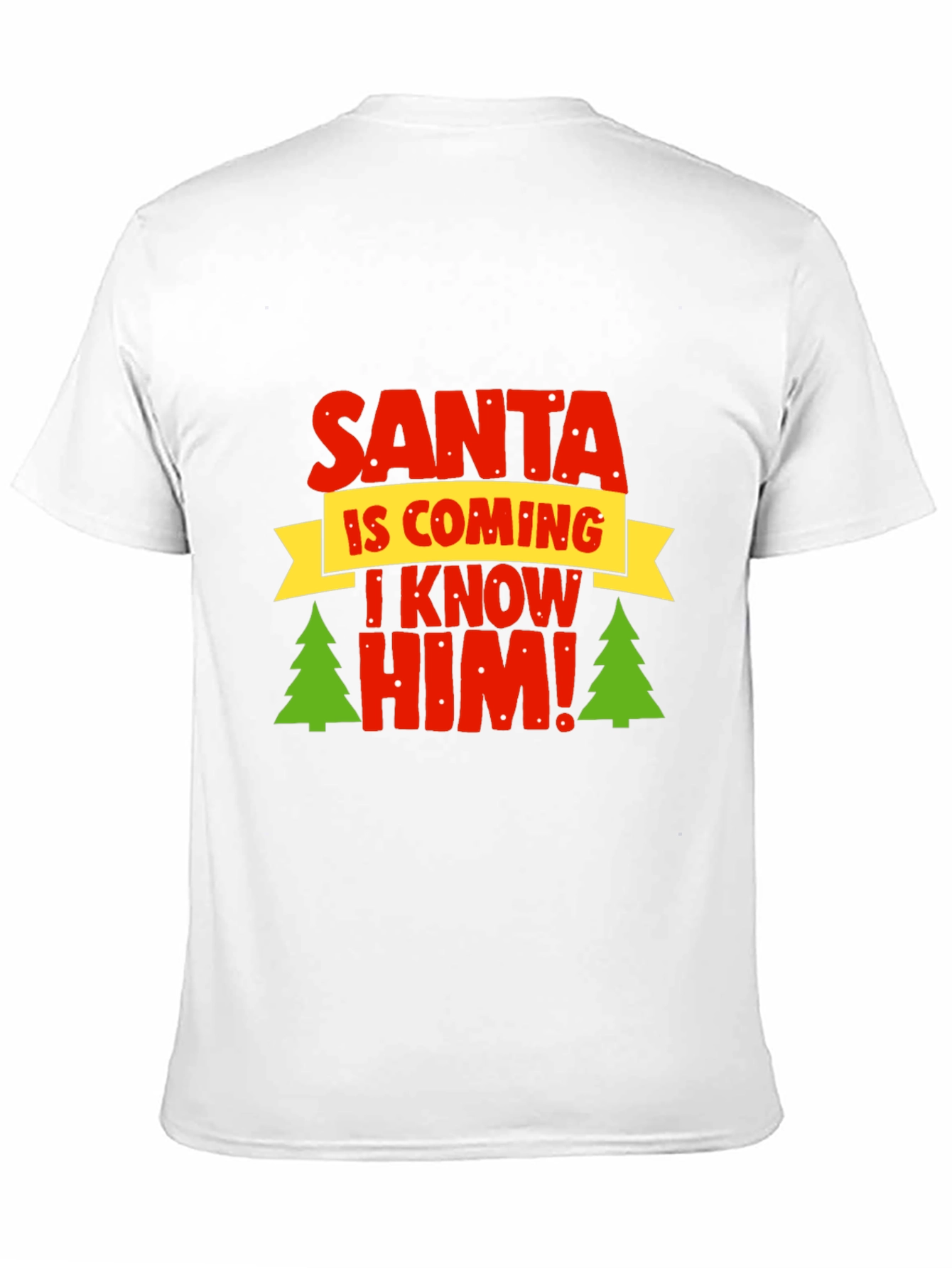 Camiseta Navideña Negra - ¡Santa Viene!