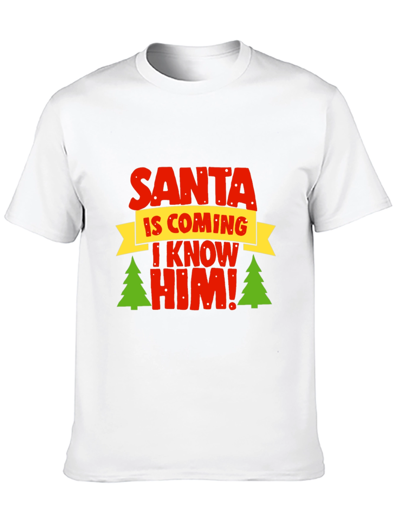 Camiseta Navideña Negra - ¡Santa Viene!