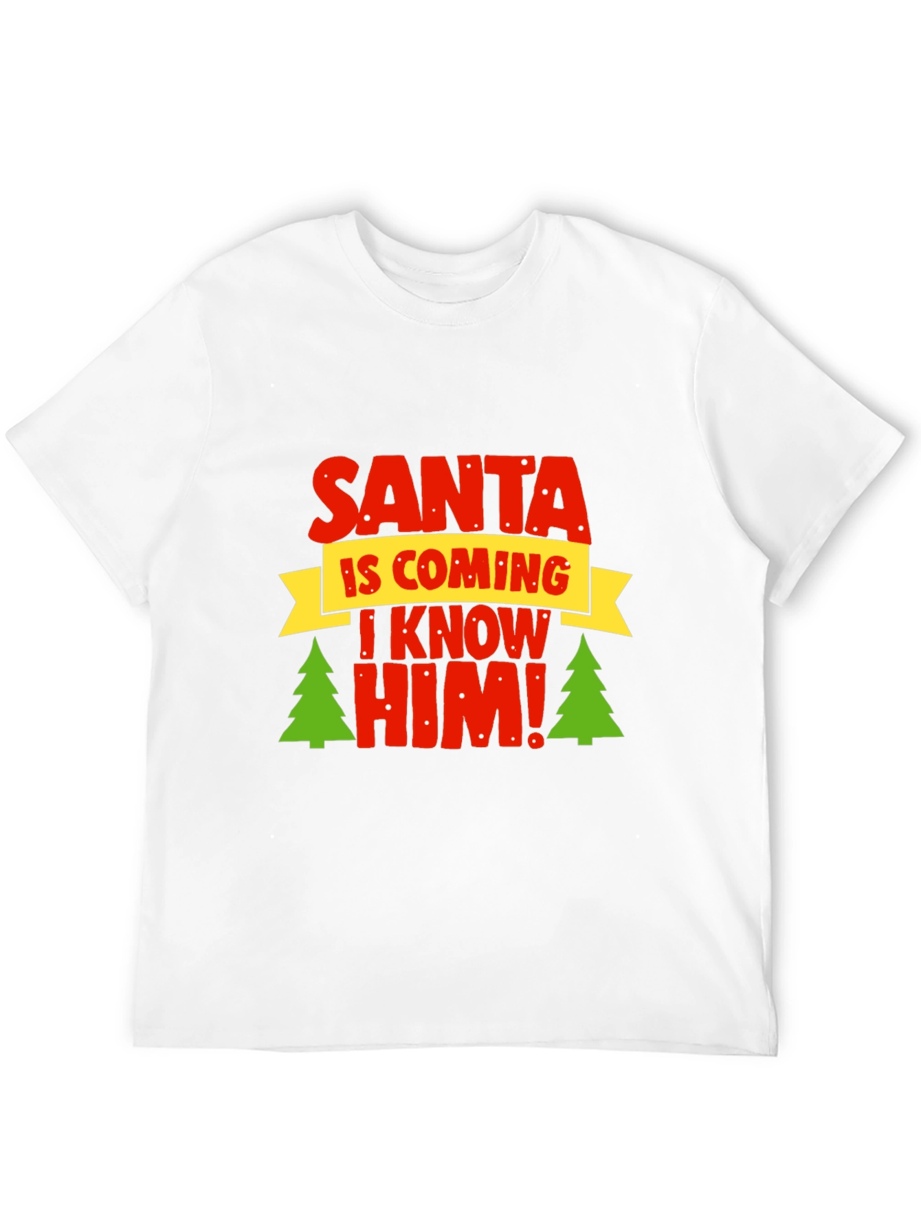 Camiseta Navideña Negra - ¡Santa Viene!