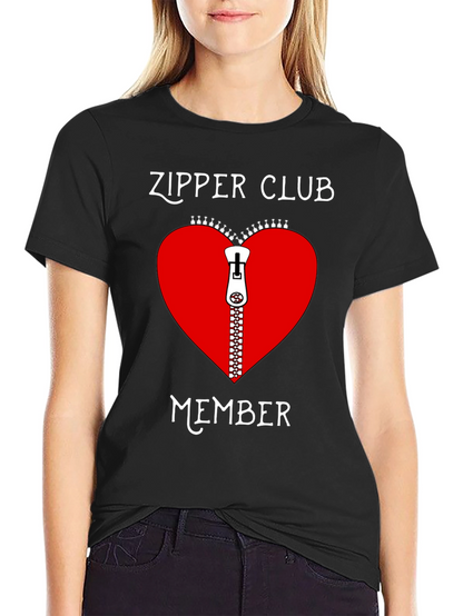 Camiseta Negra Club Cremallera Corazón
